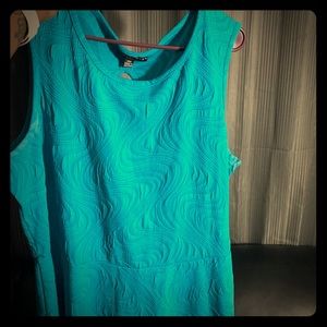 Sleeveless Blue Dress.